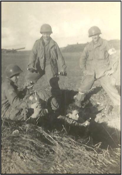 Charlie E. Johnson and Joe Horvath - Holland 1944